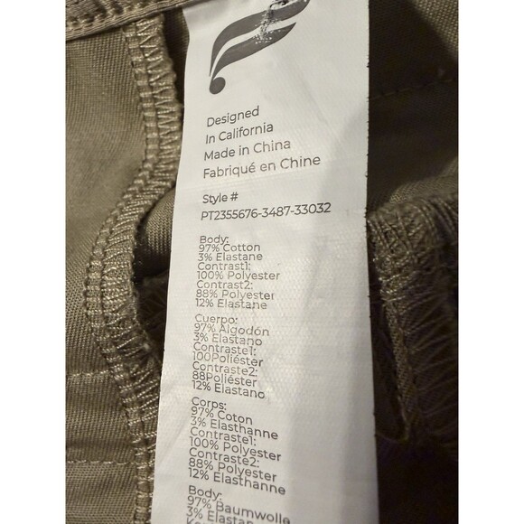 Fabletics High Side Chino Pants Men’s 33x32 Slim Fit PT2355676 Khaki Golf - Picture 3 of 8